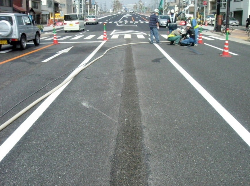 高機能舗装WJライン抹消